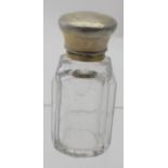 A good panel cut glass scent bottle with