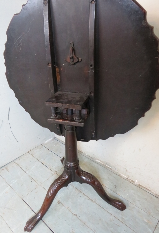 A Georgian mahogany tilt top 'birdcage' - Image 6 of 6