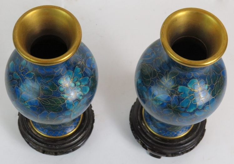 A pair of contemporary Chinese Cloisonné - Image 3 of 3