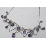 An early 20th century amethyst fringe ne