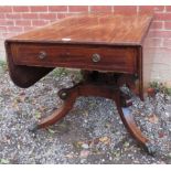 A smart Regency period mahogany drop lea