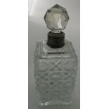 A hobnail cut scent bottle and stopper w