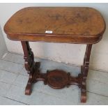 A Victorian walnut occasional table, the