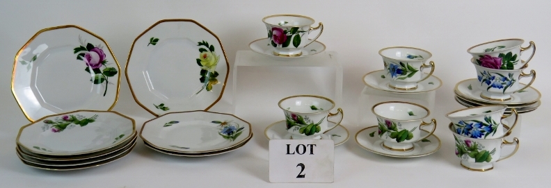 An 8 setting Rosenthal hand painted tea
