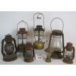 Six vintage Tilley and Hurricane lamps o