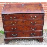 An 18th century Georgian mahogany bureau