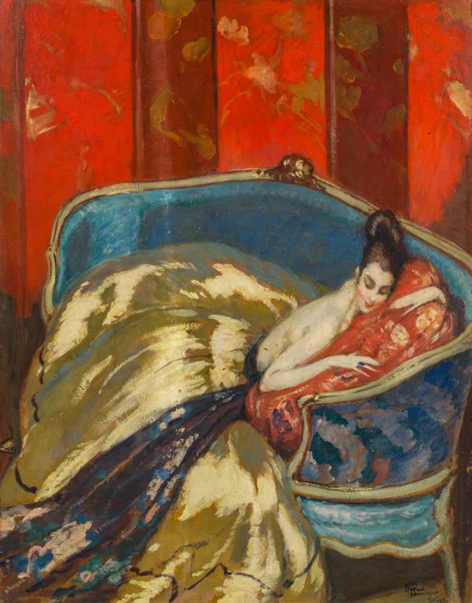 Jean Gabriel Domergue1889–1962La douce illusion1920Öl auf Karton73 x 60 cmPrivatsammlung,