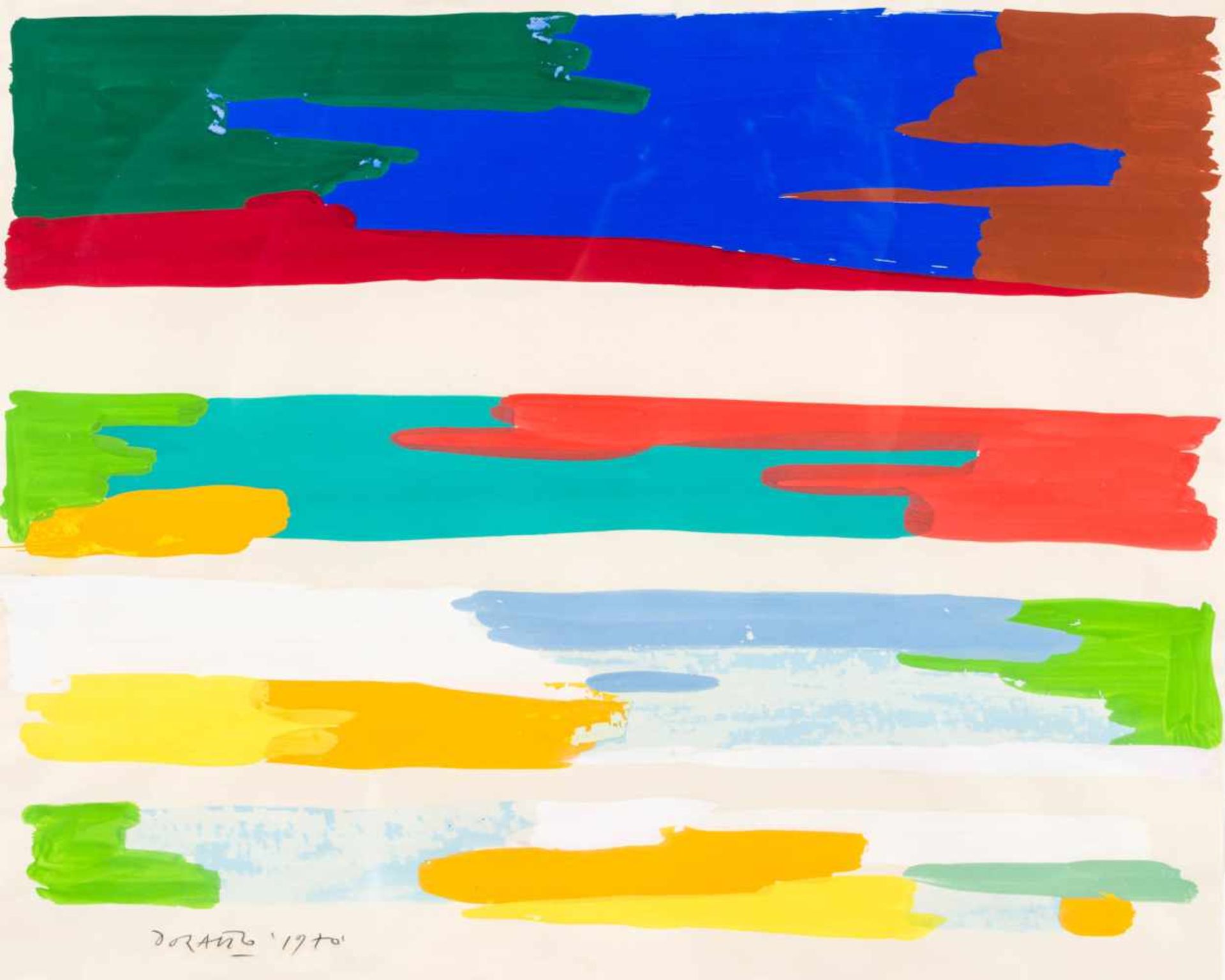 Piero Dorazio1927–2005Ohne Titel1970Gouache auf festem Papier36,5 x 45 cmErker Galerie, St. Gallen