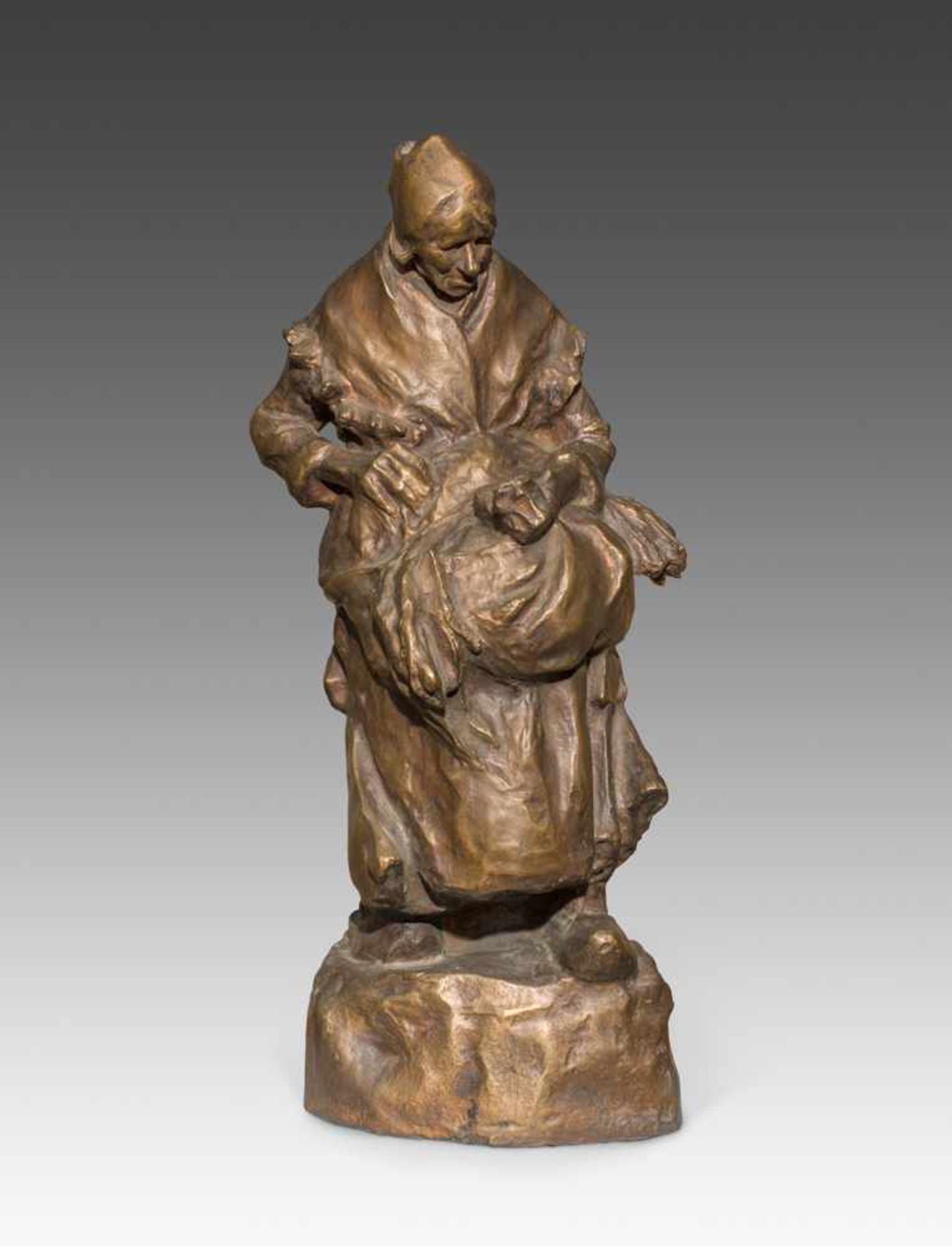 Charles Van Wijk1875–1917Bäuerin1900BronzeH 56 cm