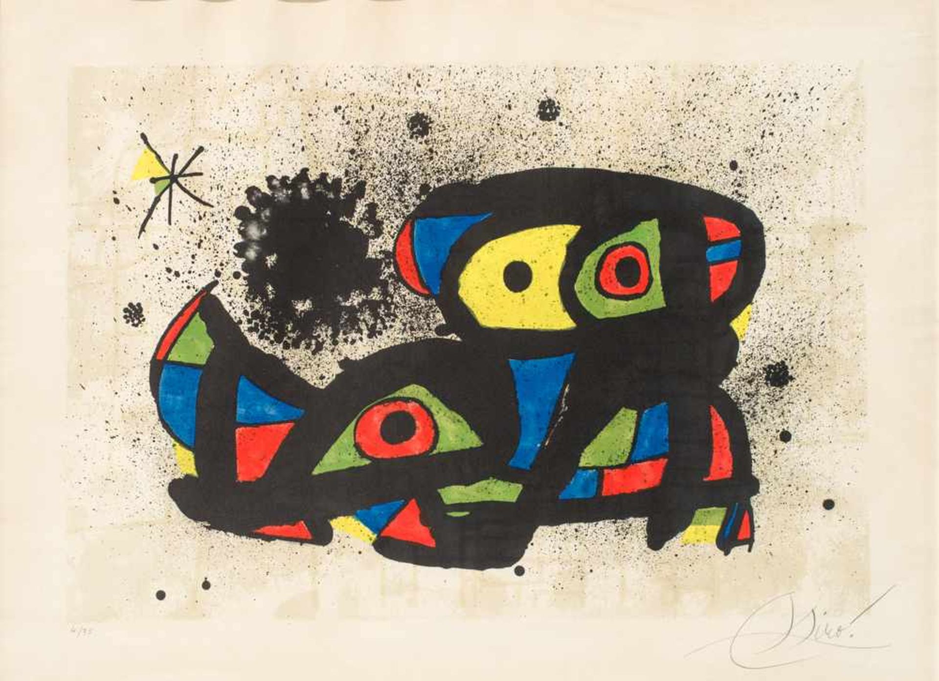 Joan Miró1893–1983Vol EspacialFarblithografie55 x 75,5 cm(Blatt)WERKVERZEICHNIS Cramer, Nr. 1187.