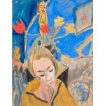 Erich Heckel1883–1970Frau1921Gouache und Aquarell über Kohle62 x 49 cmDas Werk wird in das Werk-