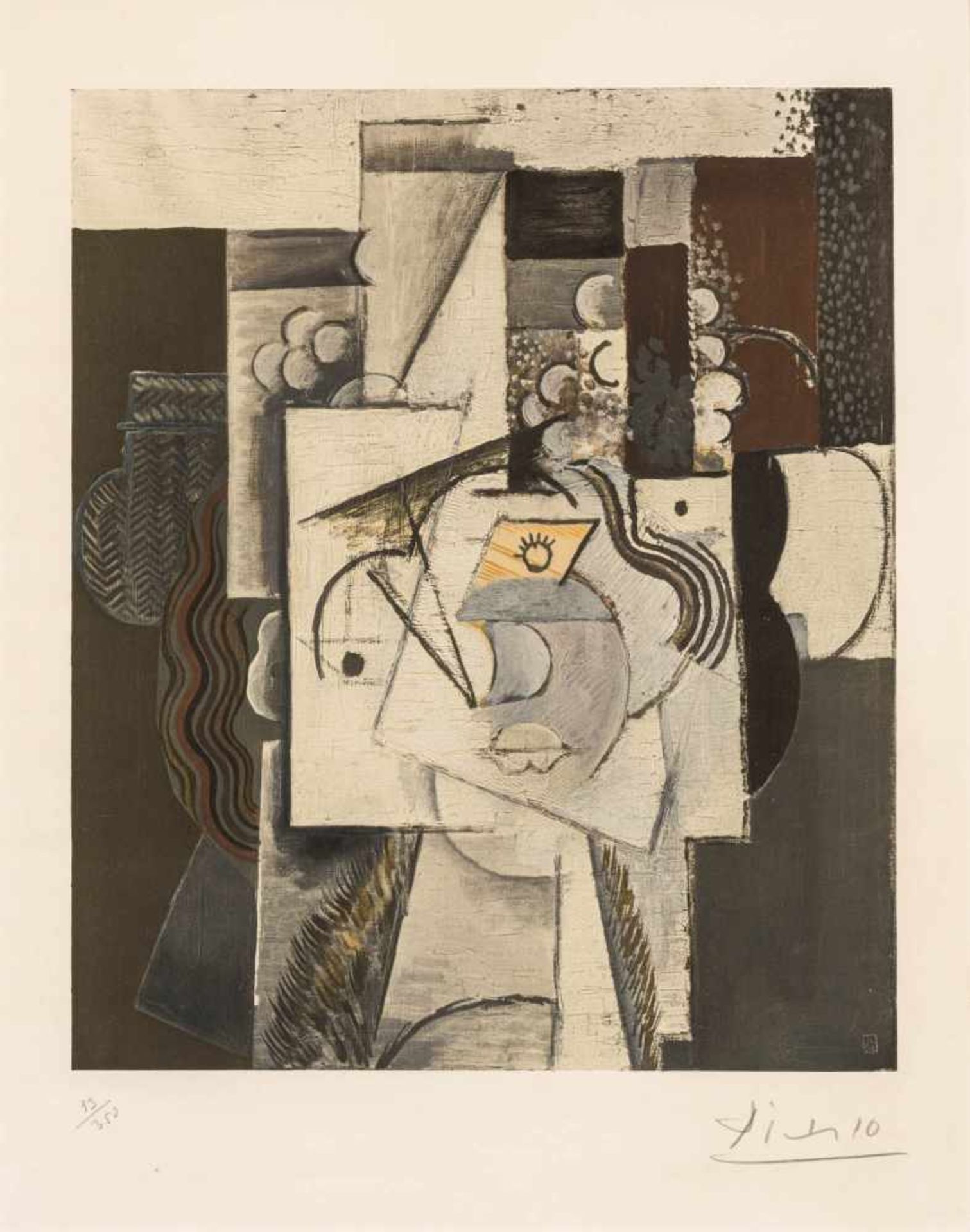 Pablo Picasso1881–1973Le chapeau aux raisins1965farbiges Pochoir über Lichtdruck53 x 44 cm(Platte)