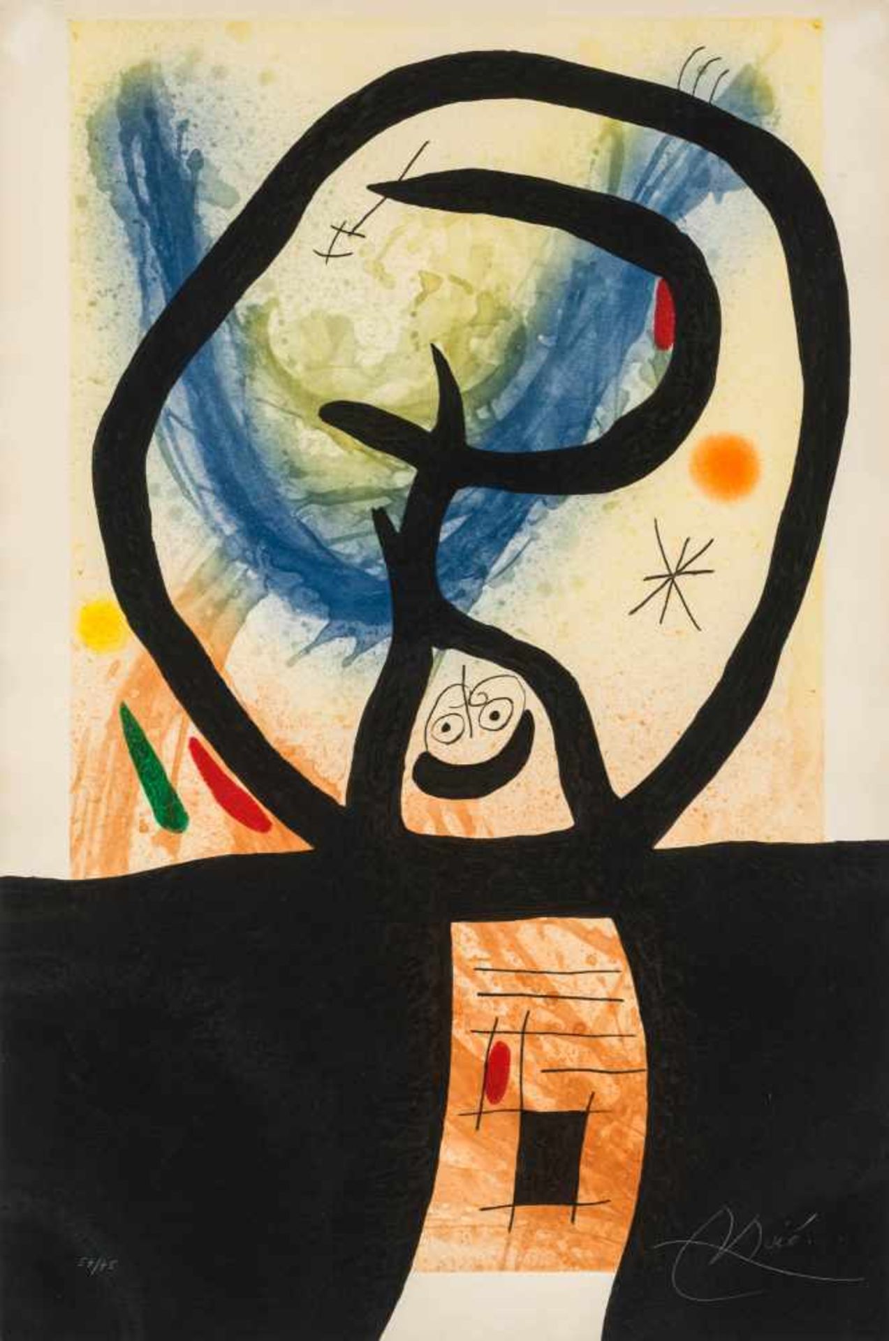 Joan Miró1893–1983La fronde1969Radierung, Farbaquatinta und Carborundum106 x 70 cmGalerie am