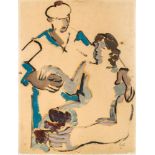 Helmut Kolle1899–1931gen. Helmut vom HügelSeemann und Frau1925Öl auf Papier auf Karton65 x 49,5