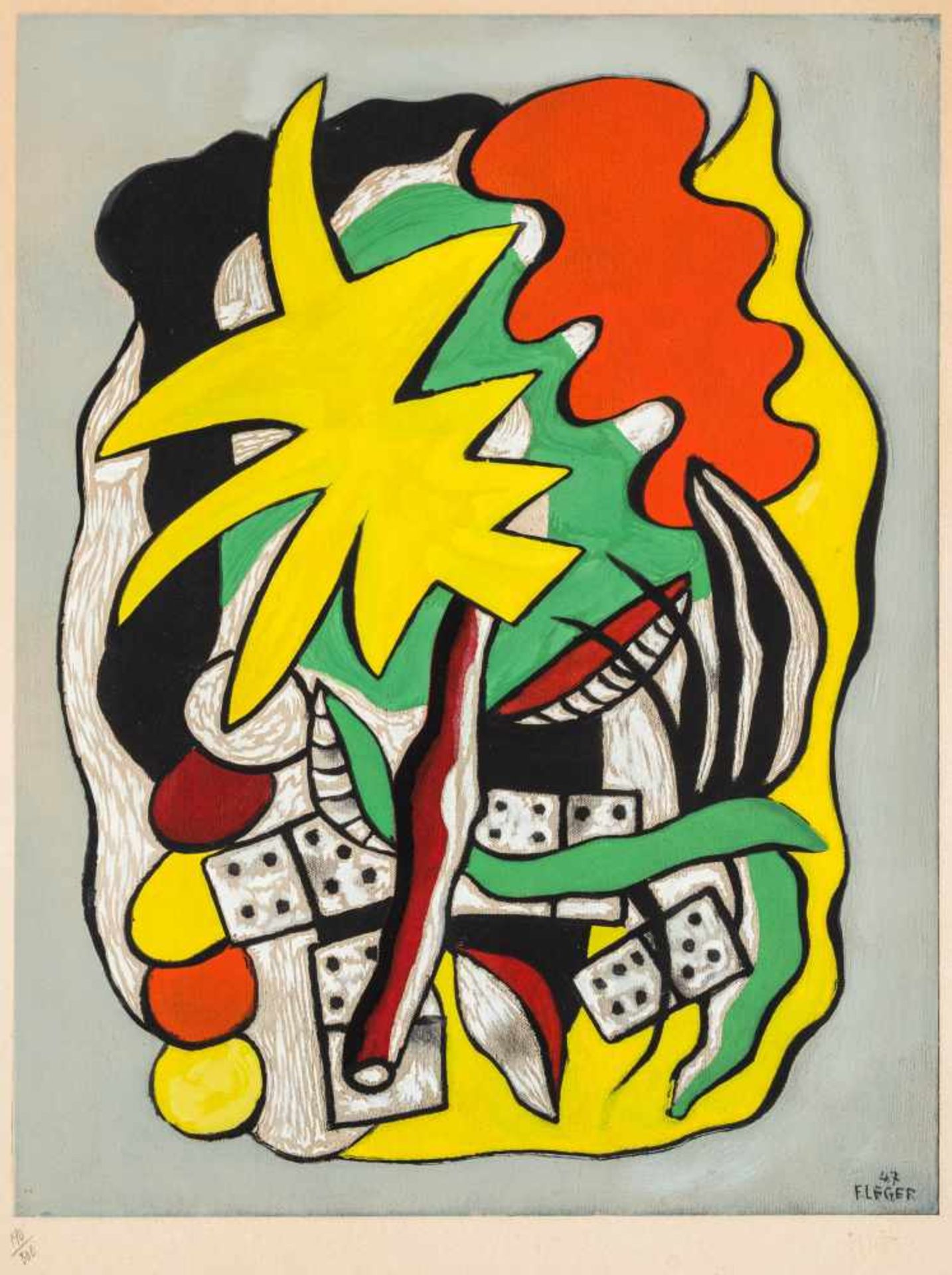 Fernand Léger1881–1955Composition aux dominos1947Farblithografie und Pochoir88 x 69 cm(Blatt)