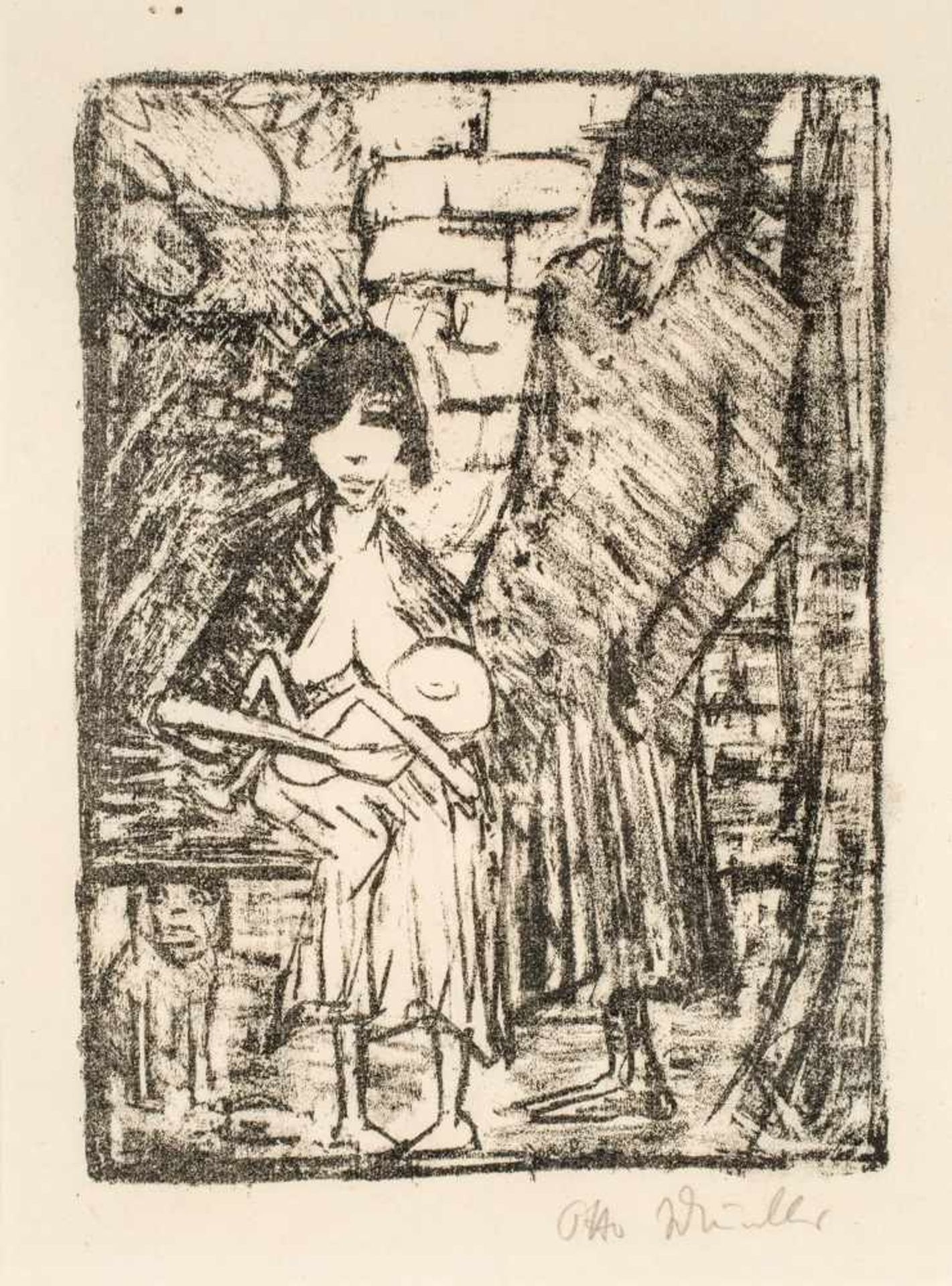 Otto Mueller1874–1930Polnische Familie (Jüdische Familie, Polen)Lithografie auf Japanbütten mit