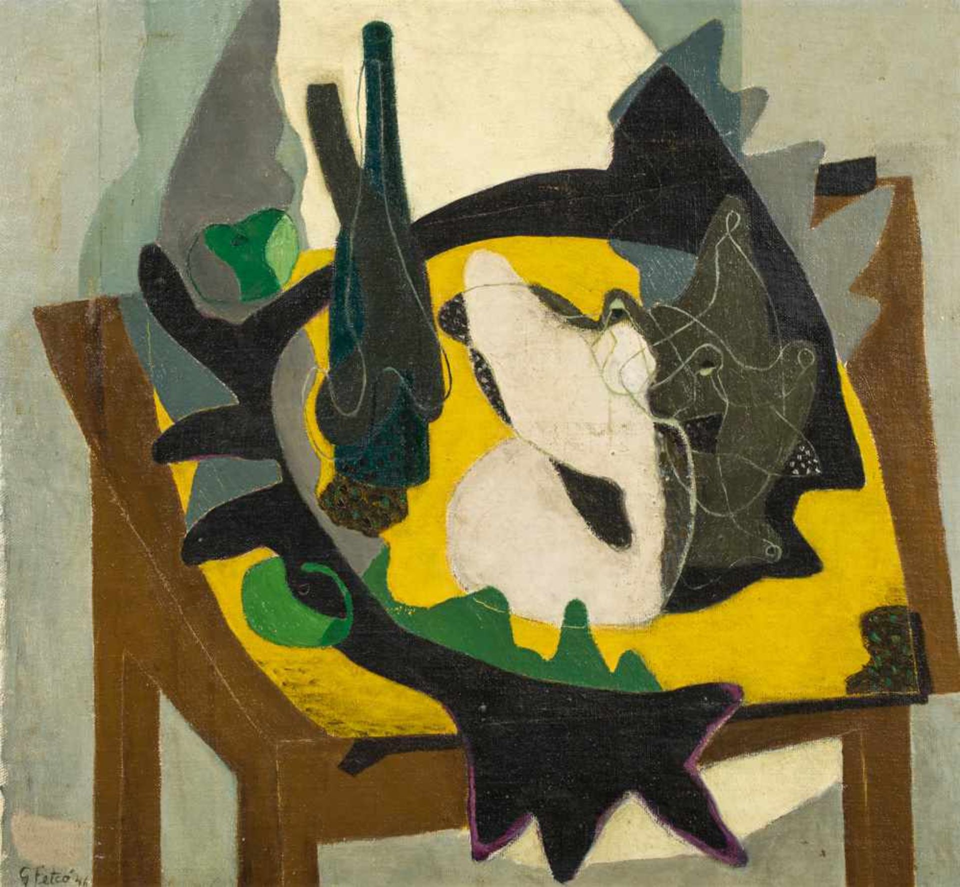 Gorgij Fetco*1923Nature morte1946Öl auf Leinwand auf Hartfaserplatte66,5 x 72,5 cm