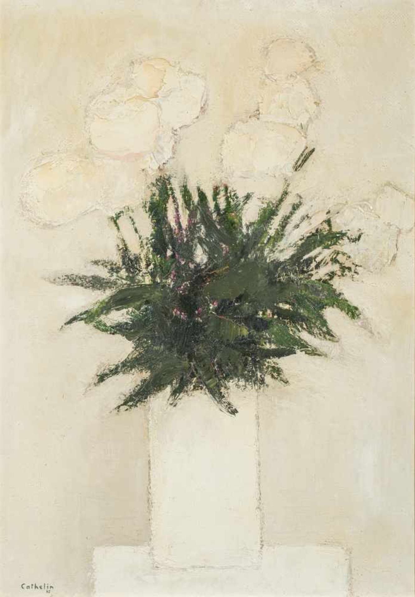 Bernard Cathelin1919–2004Pivoines blanches1980Öl auf Leinwand92 x 65 cmGalerie Ditesheim,