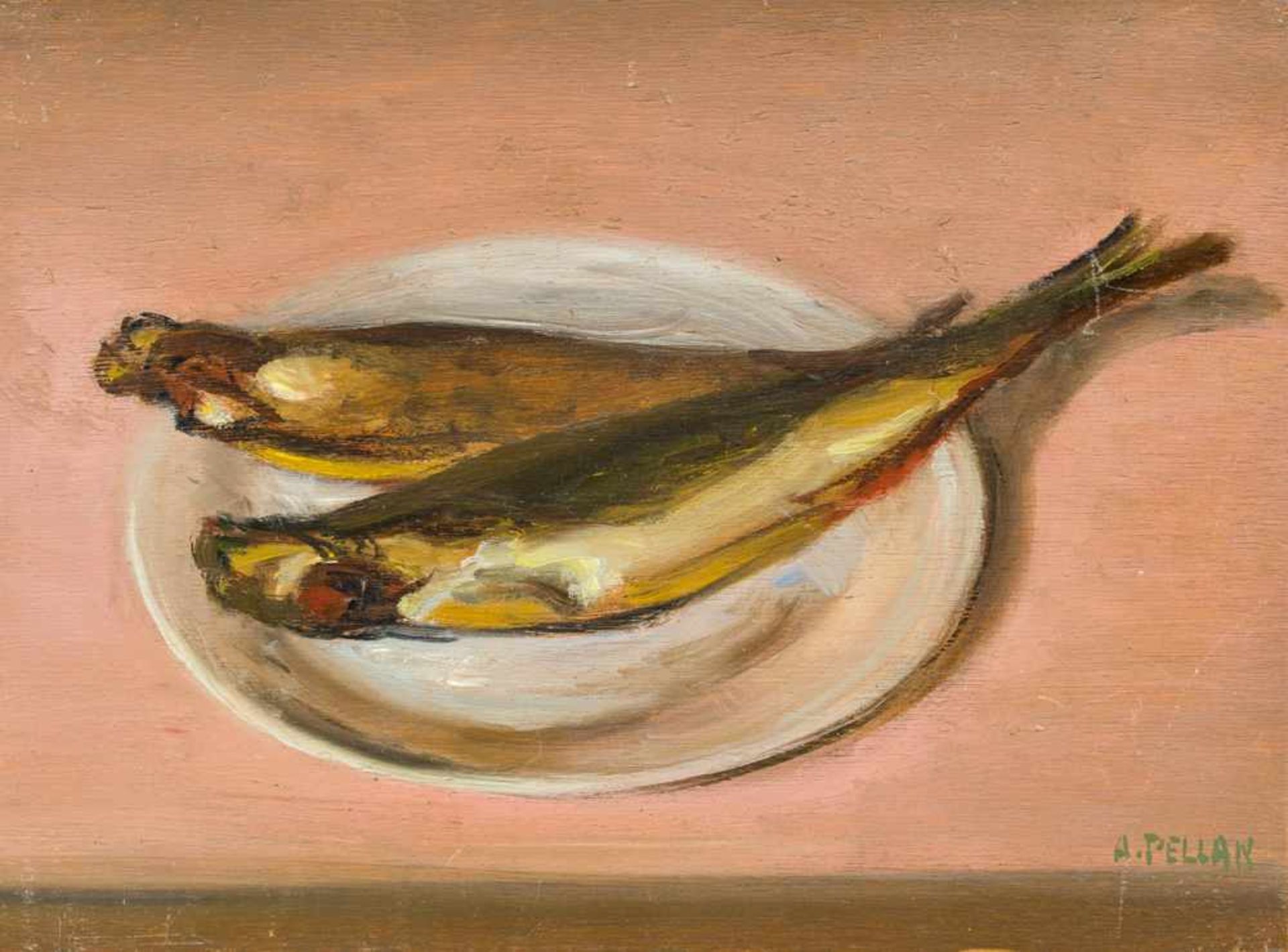 Alfred Pellan1906–1988Nature morte aux poissons1931Öl auf Holz27,5 x 37 cm