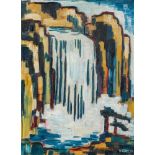 Walter Dexel1890–1973Wasserfall1913Öl auf Karton39,4 x 29,9 cmWalter Dexel, Hannover, Kestner-