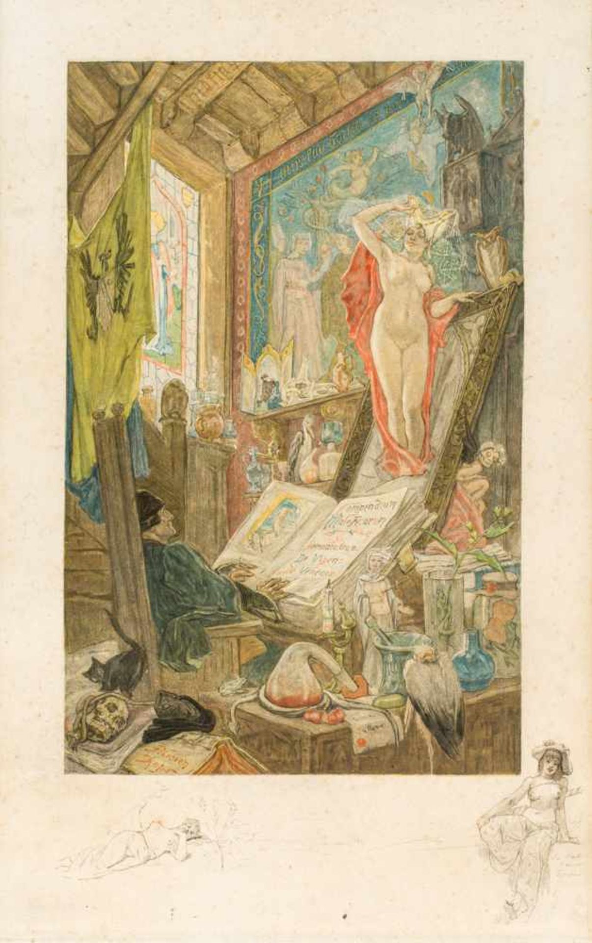 Félicien Rops1833–1898L'incantationHeliogravüre und Farbradierung50 x 33 cm(Blatt)Auktion