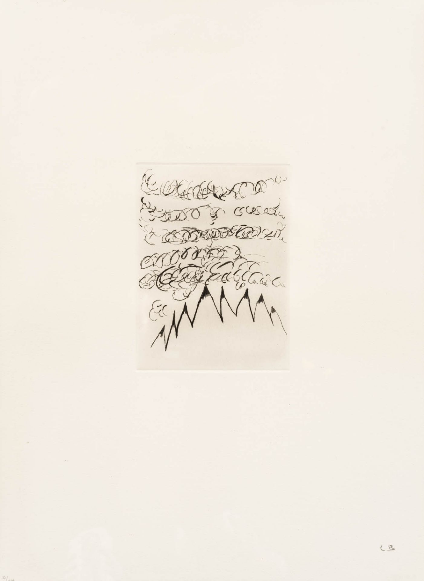 Louise Bourgeois1911–2010Ohne TitelKaltnadelradierung18,5 x 13,5 cm(Platte)