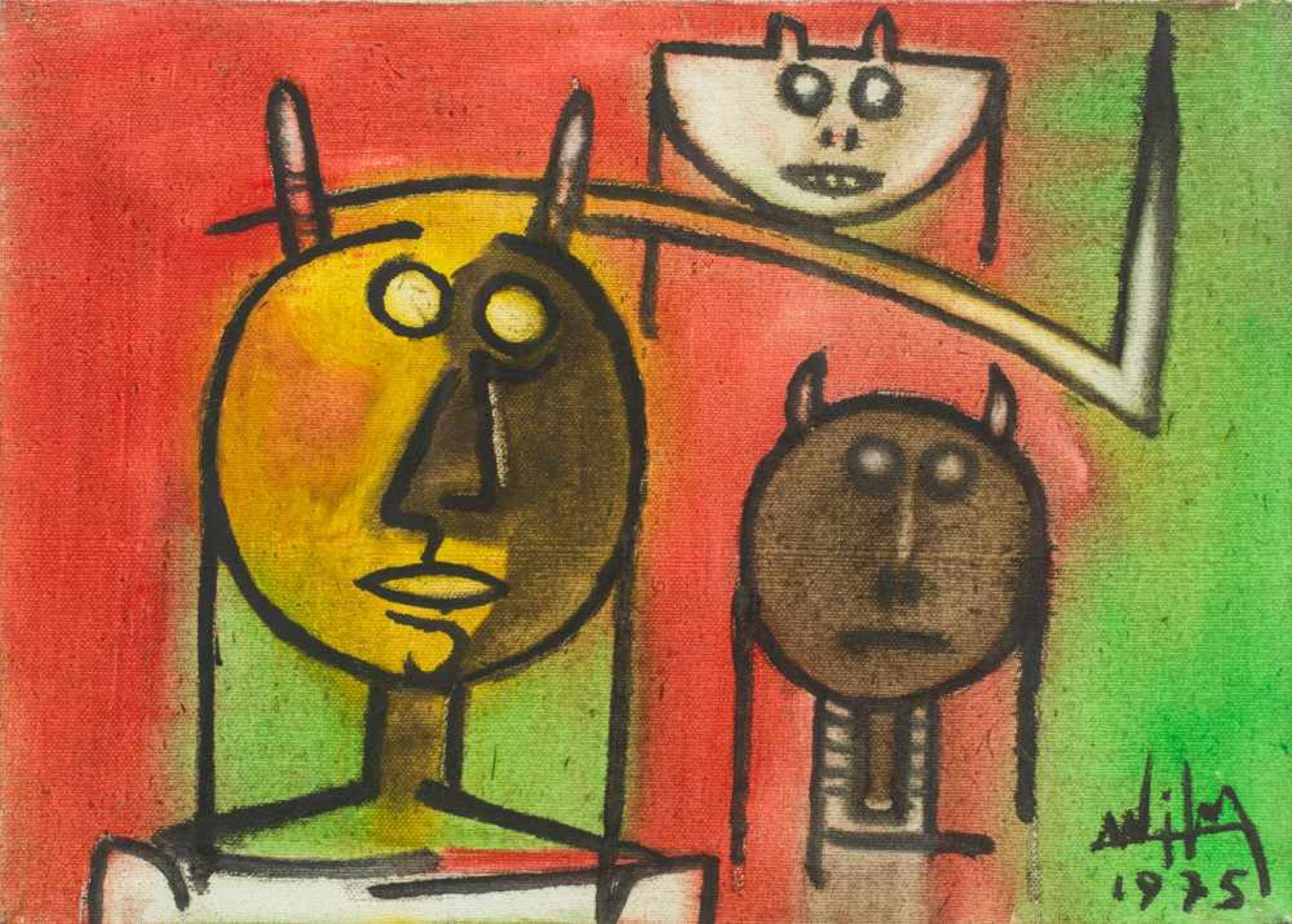 Wilfredo Lam1902–1982Sans titre1975Öl auf Leinwand25 x 35 cmPrivatbesitz, MailandGarden Gallery,