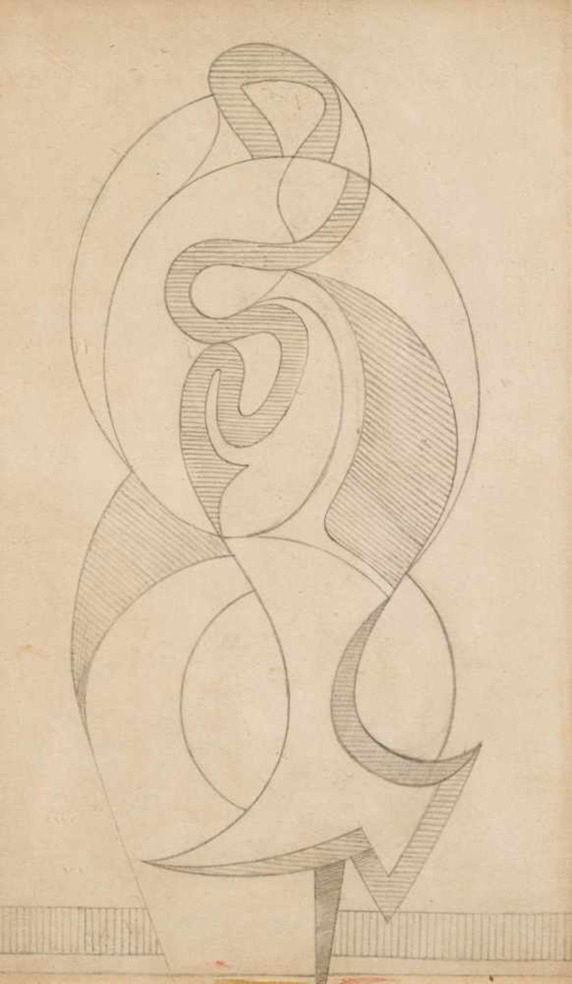 Auguste Herbin1882–1960Kompositionum 1945Bleistift auf Papier37 x 22 cmAuktion Sotheby's, London,
