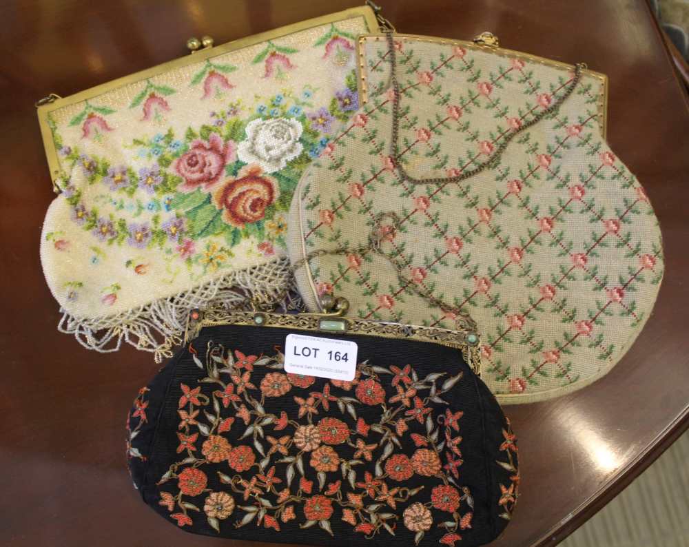 THREE VINTAGE LADIES PURSES