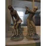 A PAIR OF LLADRO GOLFING FIGURES