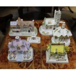 A SELECTION OF PORCELAIN DWELLINGS to include Shakespeare's Birthplace by Coalport