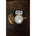 A GOLD PLATED WALTHAM BRANDED HALF HUNTER GENTLEMAN'S POCKET WATCH