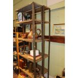 TWO SLENDER SETS OF STEEL SHELVING