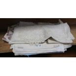 A SELECTION OF LINEN & LACEWORK VARIOUS