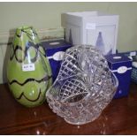 A SELECTION OF DOMESTIC GLASSWARE, some boxed
