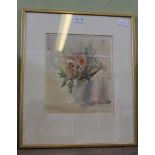 CLIFFORD FISHWICK A FLORAL WATERCOLOUR STUDY, dated 1955