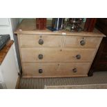 A 19TH CENTURY PINE FOUR DRAWER CHEST