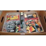 A BOX CONTAINING A LARGE SELECTION OF "JUDGE DREDD" COMICS