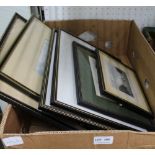 A BOX CONTAINING SIX ANTIQUE PRINTS OF OLD BIRMINGHAM