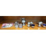 A SELECTION OF DOMESTIC METALWARES the majority hallmarked silver