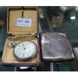 AN "AMERICAN WALTHAM WATCH COMPANY" POCKET WATCH with subsidiary second dial, together with a