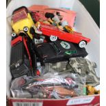 A SHOEBOX CONTAINING A SELECTION OF COLLECTOR'S VEHICLES, the majority with TV tie-ins