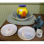 A SELECTION OF VARIED POOLE POTTERY ITEMS