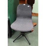 A GREY FINISHED HOME OFFICE CHAIR