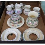 A SELECTION OF HAND PAINTED HONITON POTTERY