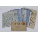 GEORGE EDWARD LODGE (1860-1954) EPHEMERA comprising; 19 letters addressed to Treleaven from Lodge,