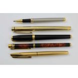 A "MUST DE CARTIER" FOUNTAIN PEN, having tortoiseshell effect case with an 18k nib, No. 335439,