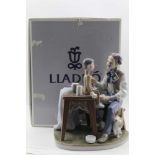 A LLADRO PORCELAIN FIGURE, "The Puppet Painter", Reference No. 05396, in original box of issue