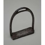 A SIDE SADDLE SAFETY STIRRUP, size of tread 3.5"