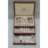 WALTMAND AND SOHN A CANTEEN OF CUTLERY FOR EIGHT PLACE SETTINGS, includes ladle etc in a polished